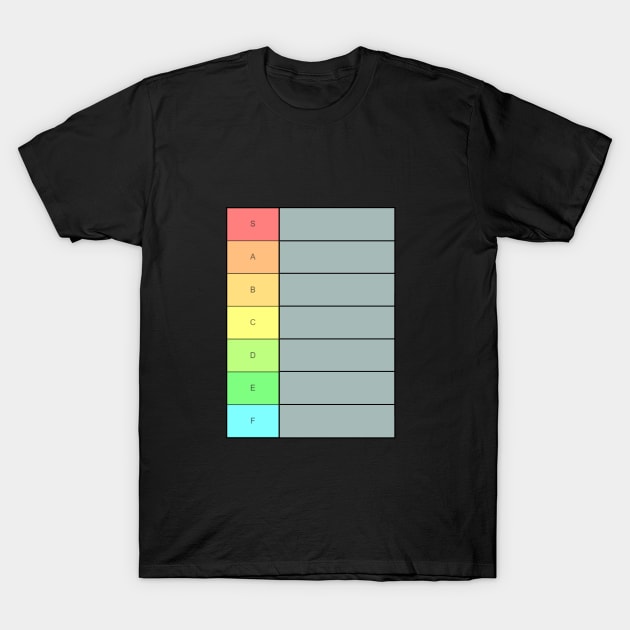 Video Game Tier List T-Shirt by TriHarder12